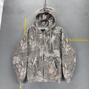 Primitive Hoodie Mens Medium Camo Full Zip Fleece Lined Sweatshirt Pockets